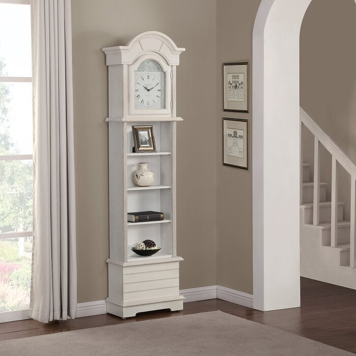 Almari Jam Jati Shiplap Minimalis 3 Almari Jam Jati Shiplap Minimalis - Gambar 3