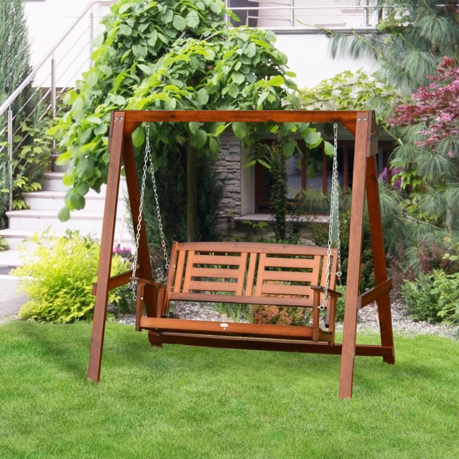 Ayunan Kayu Porch Gantung 1 Ayunan Kayu Porch Gantung