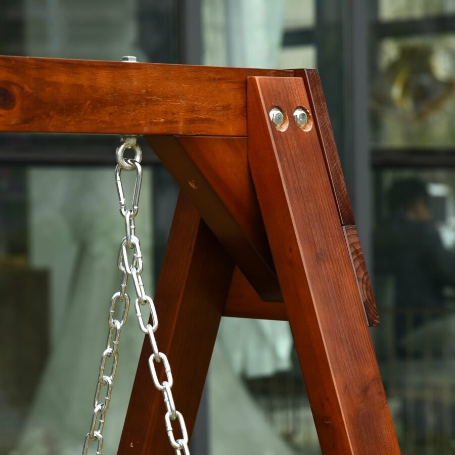 Ayunan Kayu Porch Gantung 2 Ayunan Kayu Porch Gantung - Gambar 2