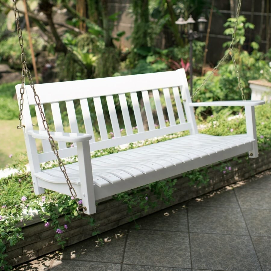 Ayunan Kayu Taman Alston Minimalis 1 Ayunan Kayu Taman Alston Minimalis