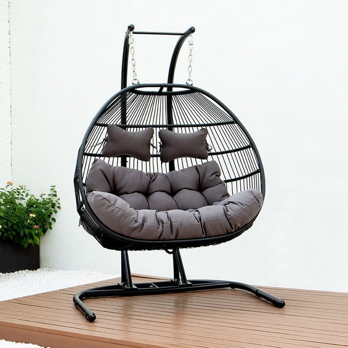 Kursi Rotan Ayunan Cushion 2 Kursi Rotan Ayunan Cushion - Gambar 2