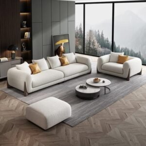 Kursi Sofa Minimalis Ruang Tamu Modern Retro Kayu Jati