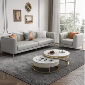 Kursi Sofa Ruang Tamu Modern Plus Meja Marmer Carara
