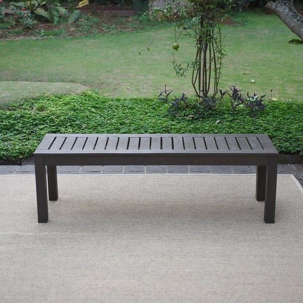 Kursi Taman Outdoor Backless Kayu 1 Kursi Taman Outdoor Backless Kayu