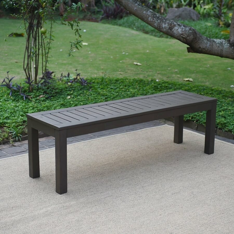 Kursi Taman Outdoor Backless Kayu 2 Kursi Taman Outdoor Backless Kayu - Gambar 2