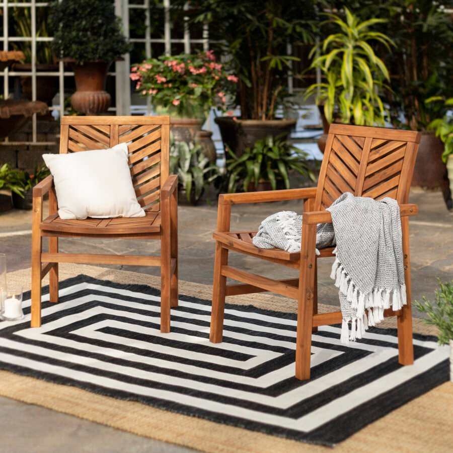Kursi Teras Kayu Minimalis Chevron Murah 1 Set 1 Kursi Teras Kayu Minimalis Chevron Murah 1 Set