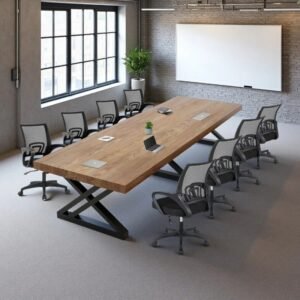 Meja Rapat Meeting Industrial Minimalis 8 Orang
