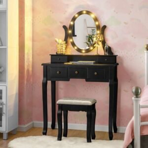 Meja Rias Kamar Tidur Minimalis Bulbs Modern