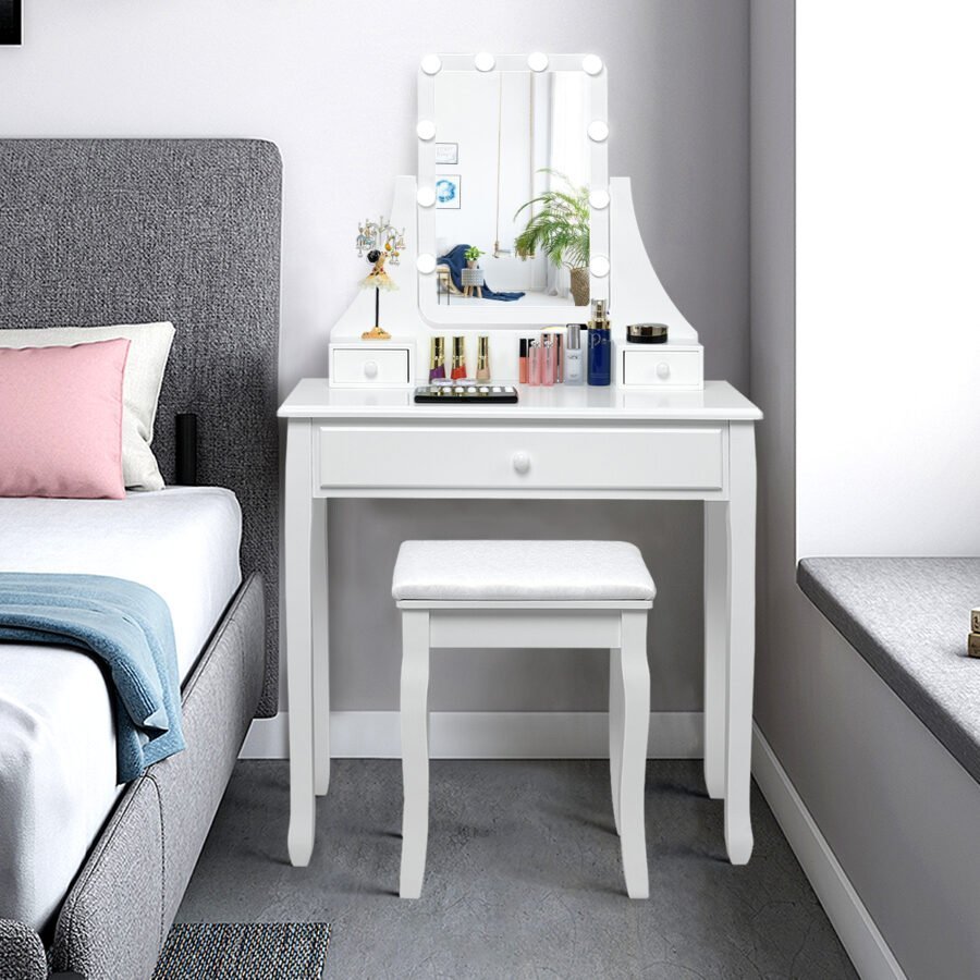 Meja Rias Salon Minimalis Bulbs Kaca 4 Meja Rias Salon Minimalis Bulbs Kaca - Gambar 4