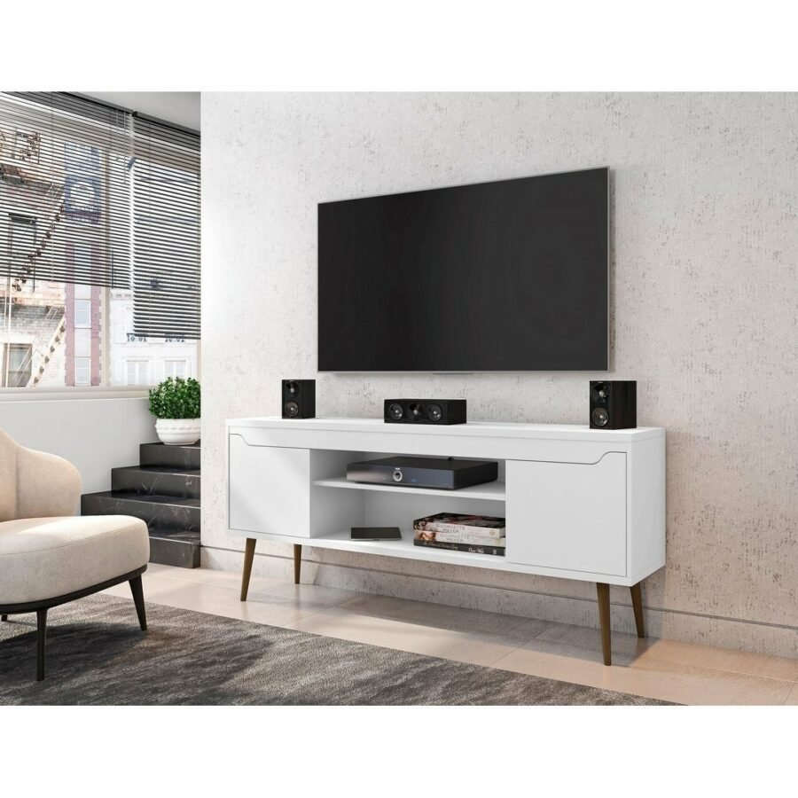 Meja TV Kayu Minimalis Manhattan Modern 1 Meja TV Kayu Minimalis Manhattan Modern