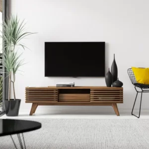 Meja TV Minimalis Modern Kayu Jati