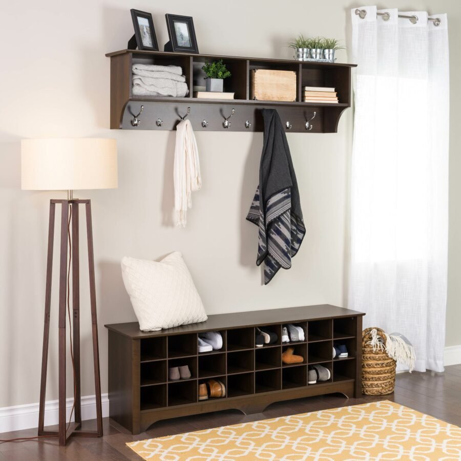 Rak Sepatu Modern Cubby Minimalis 3 Rak Sepatu Modern Cubby Minimalis - Gambar 3