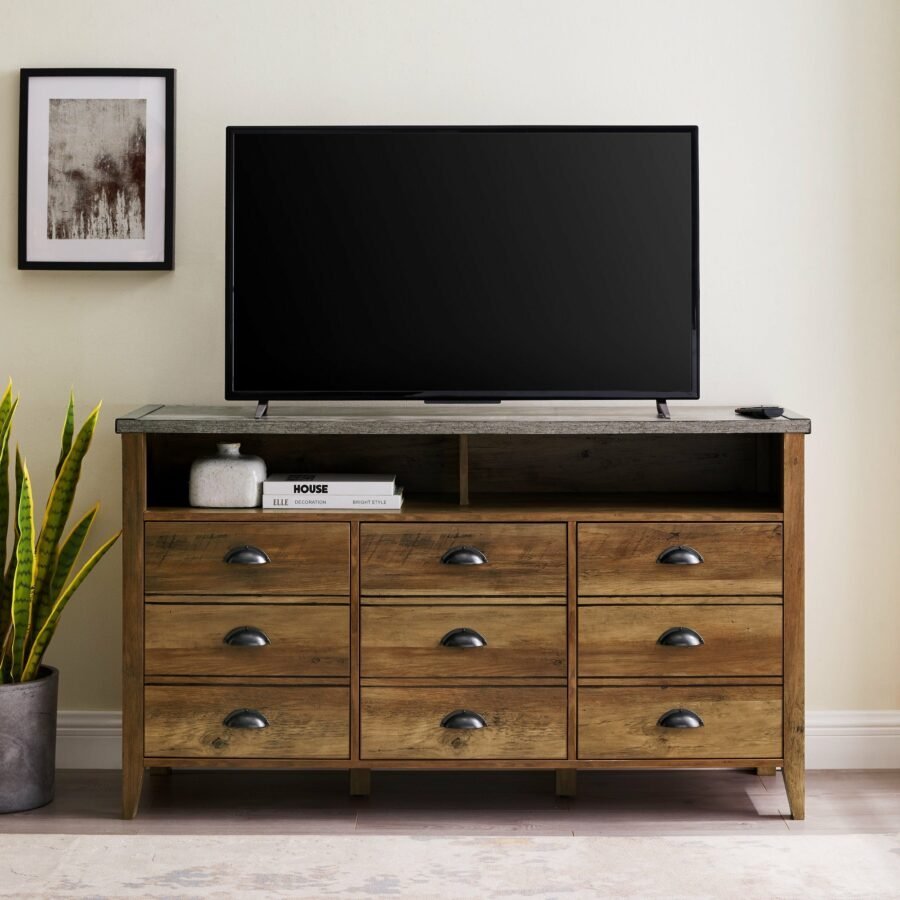 Rak TV Minimalis Kayu Barn Jati 2 Rak TV Minimalis Kayu Barn Jati - Gambar 2
