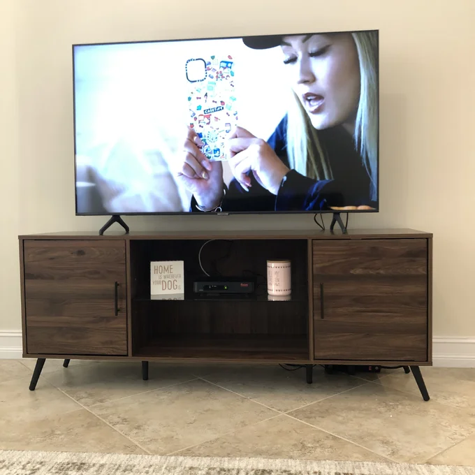 Rak TV Minimalis Kayu Jati Retro 4 Rak TV Minimalis Kayu Jati Retro - Gambar 4