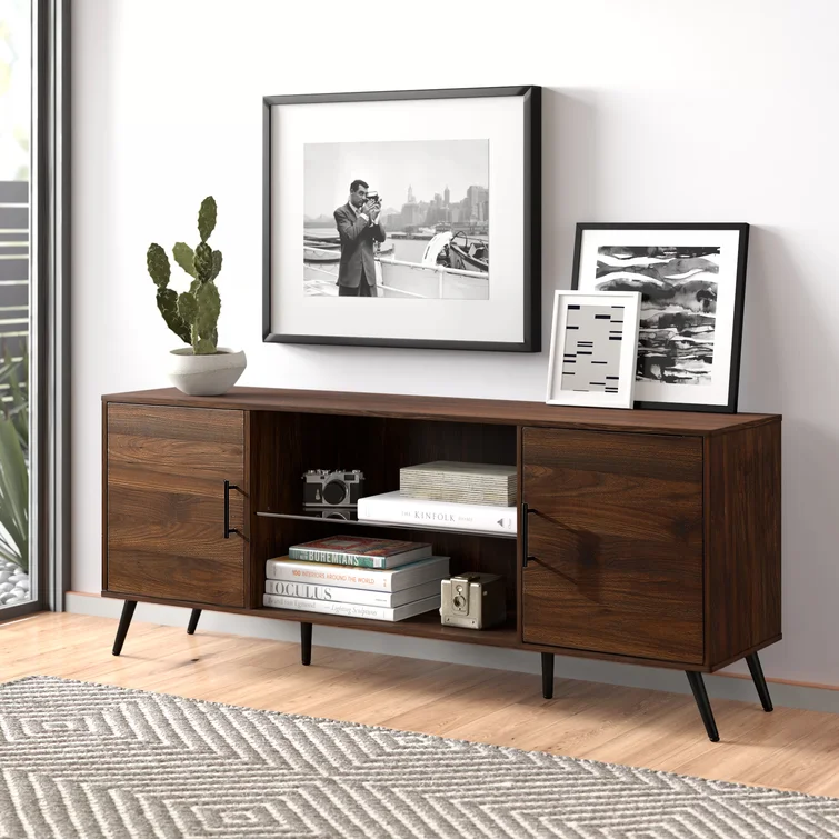 Rak TV Minimalis Kayu Jati Retro 2 Rak TV Minimalis Kayu Jati Retro - Gambar 2