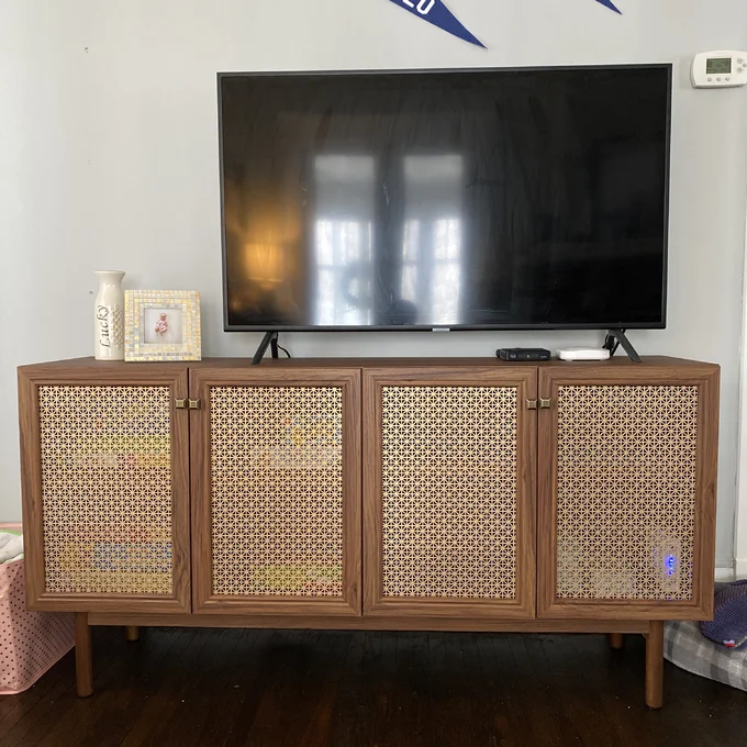 Rak TV Modern Kayu Jati Rotan 5 Rak TV Modern Kayu Jati Rotan - Gambar 5