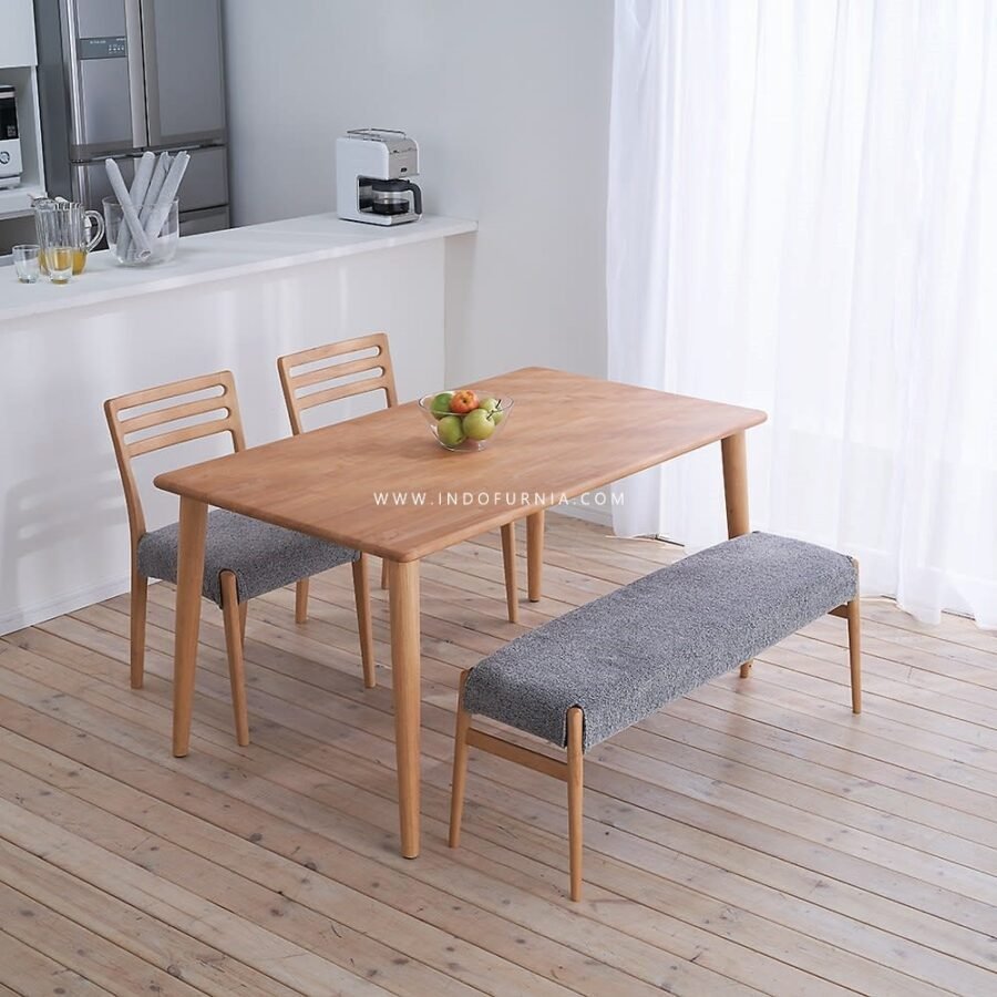 Set Kursi Meja Cafe Minimalis Japandi Retro Kayu Jati 1 Set Kursi Meja Cafe Minimalis Japandi Retro Kayu Jati