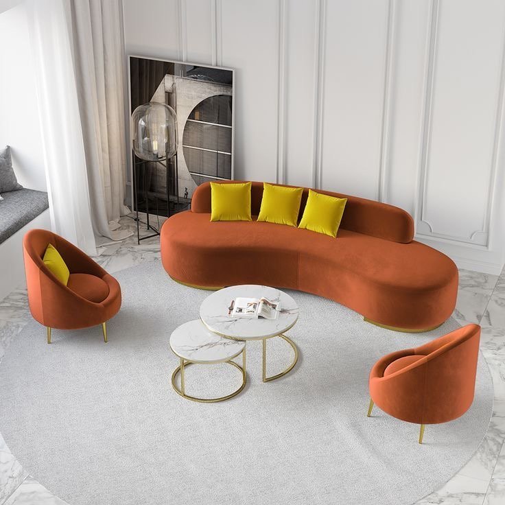 Set Kursi Sofa Ruang Tamu Minimalis Lengkung Modern Dania 1 Set Kursi Sofa Ruang Tamu Minimalis Lengkung Modern Dania