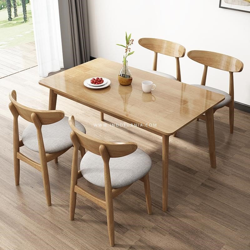 Set Meja Kursi Cafe Kayu Jati Minimalis Ropan Bubut Japandi 1 Set Meja Kursi Cafe Kayu Jati Minimalis Ropan Bubut Japandi