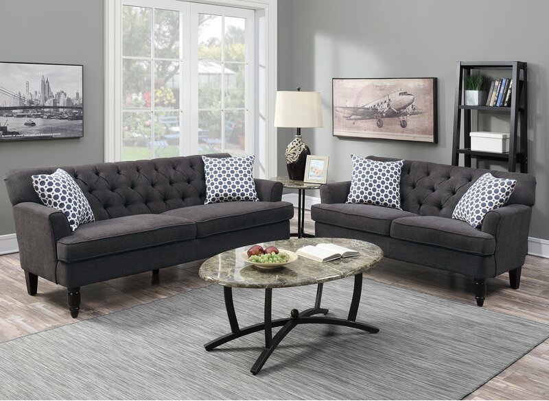Sofa Abu Abu Minimalis Americus Kecil 2 Sofa Abu Abu Minimalis Americus Kecil - Gambar 2