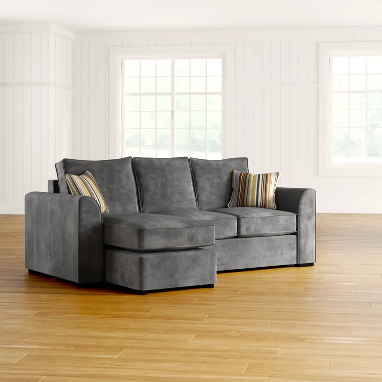 Sofa Leter L Minimalis Kain Beludru 5 Sofa Leter L Minimalis Kain Beludru - Gambar 5
