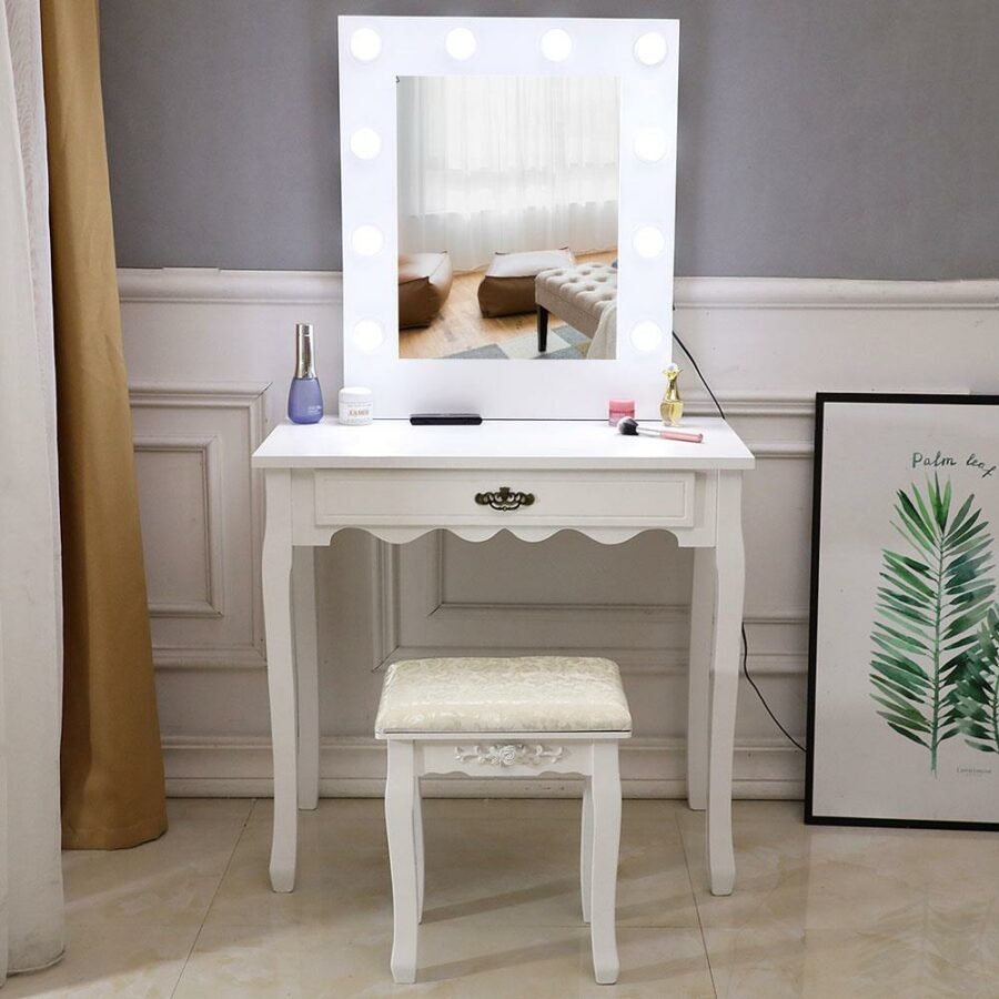 Tolet Minimalis Putih Ktaxon Make Up 2 Tolet Minimalis Putih Ktaxon Make Up - Gambar 2